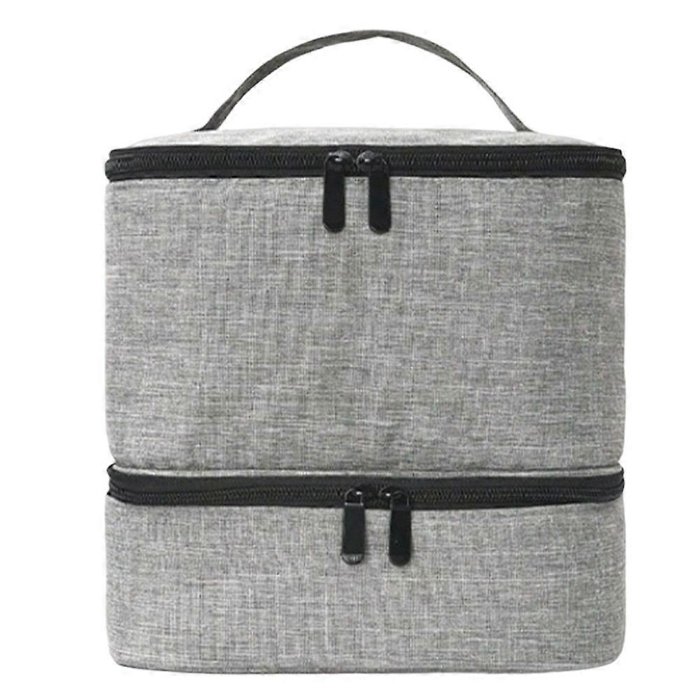 Double-Layer Storage Bag Portable Organizer Travel Essential Oil Storage Box Multi-Function Storage Bag