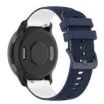 Per Suunto 5 Peak/Samsung Galaxy Watch3 45mm Cinturino in silicone bicolore 22mm Sport con trama a griglia