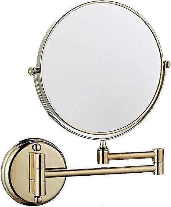 Wall Mounted Makeup Mirror Double Sided Vanity Mirror 360° Rotation Foldable Bathroom