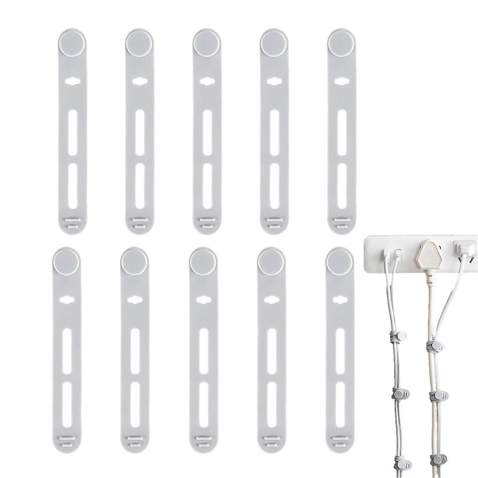 Reusable Silicone Cable Organizer Straps  10pcs Adjustable Durable Cord Management Ties