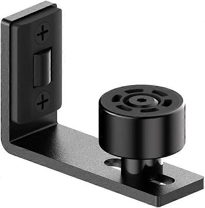 Adjustable sliding barn door roller floor guide, wall/door bottom guide