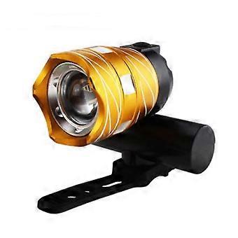 Black/gold Bicycle Usb Waterproof Led Headlight