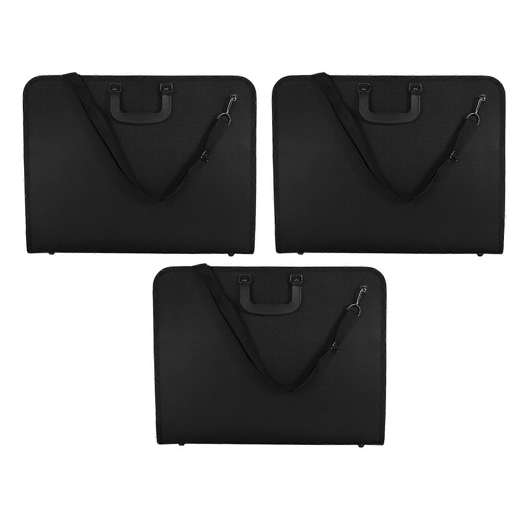 3X A3 Portfolio Expanding Folder File Organiser Office Document Carry Case