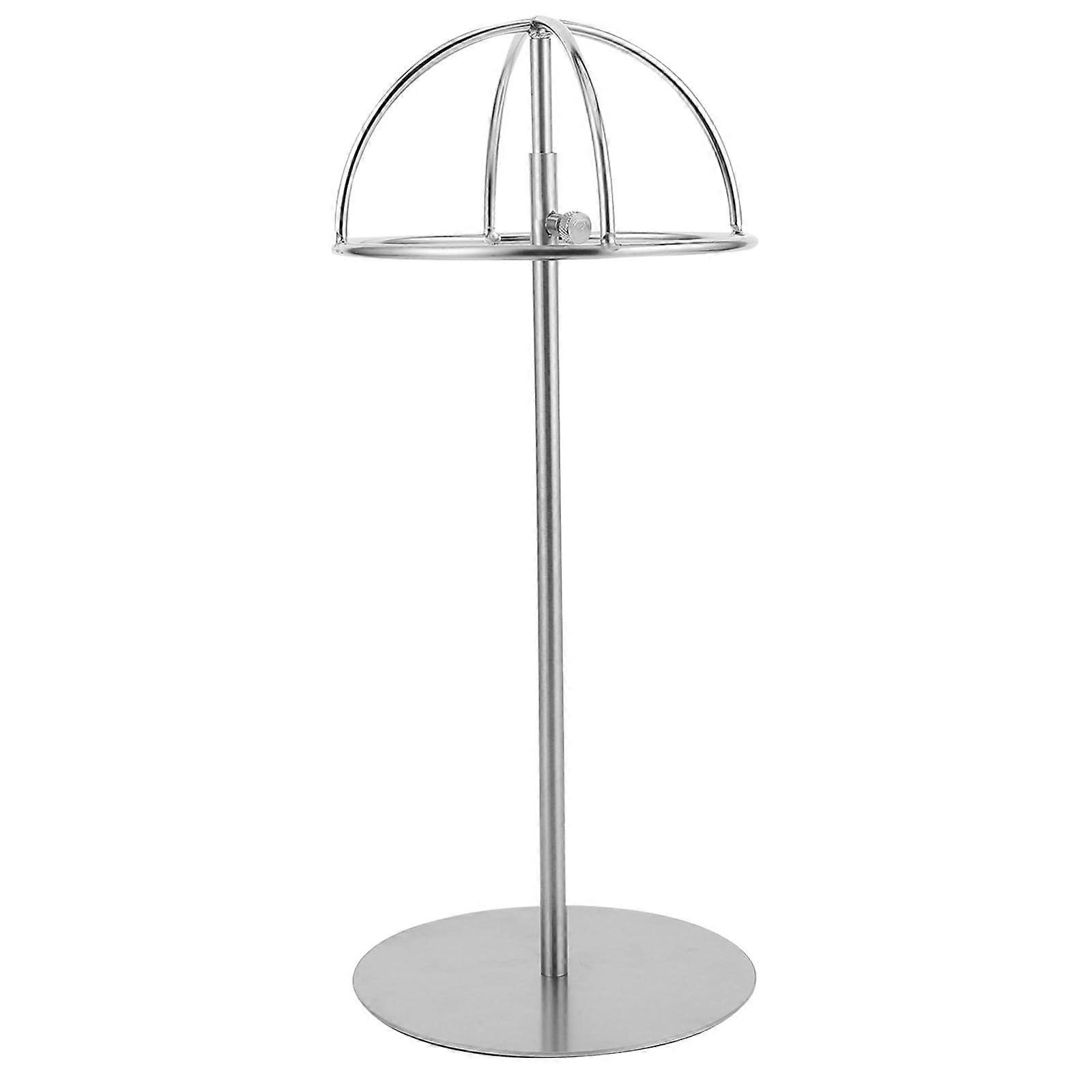 Adjustable Stainless Steel Hat Display Stand with ShapeProtecting Support for Caps and Wigs