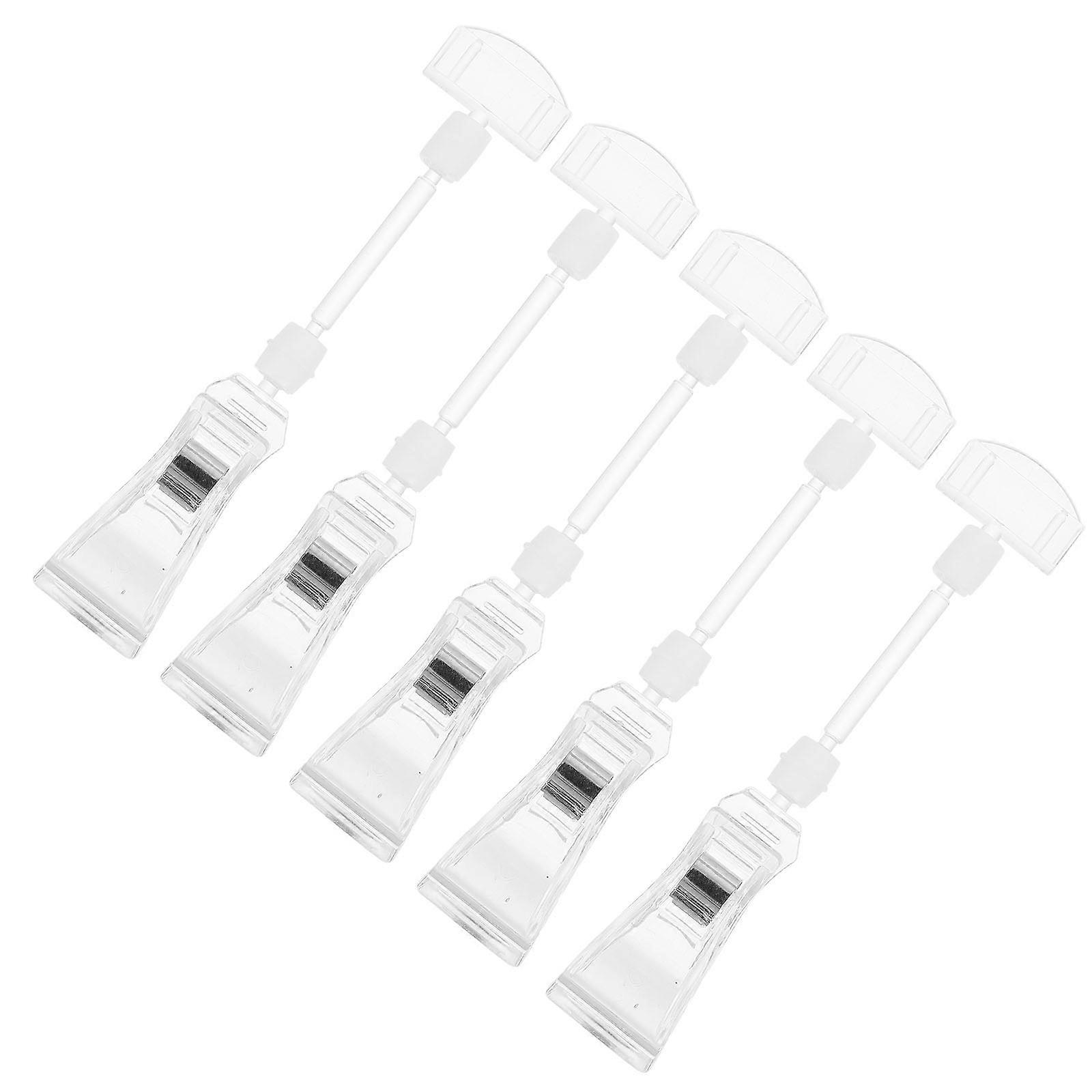 Transparent Acrylic Advertising Display Clip for Clipping Use 5Pcs Bundle