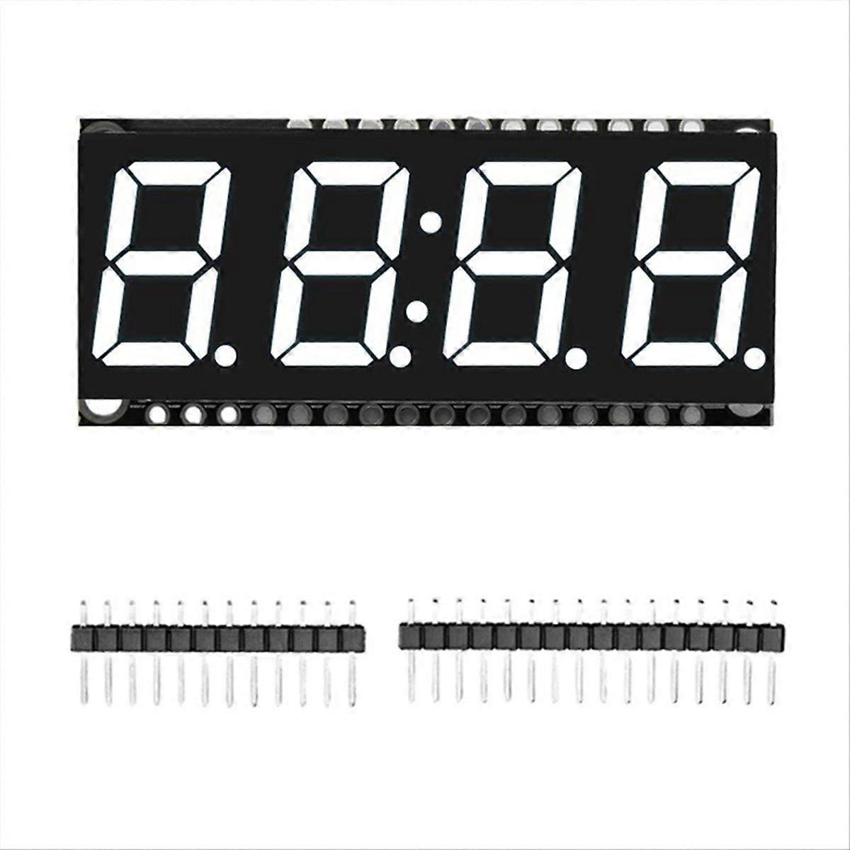 HT16K33 LED Display Module 4 Digit 7 Segment 0.56 Inch Time Clock Indicator Tube Module White