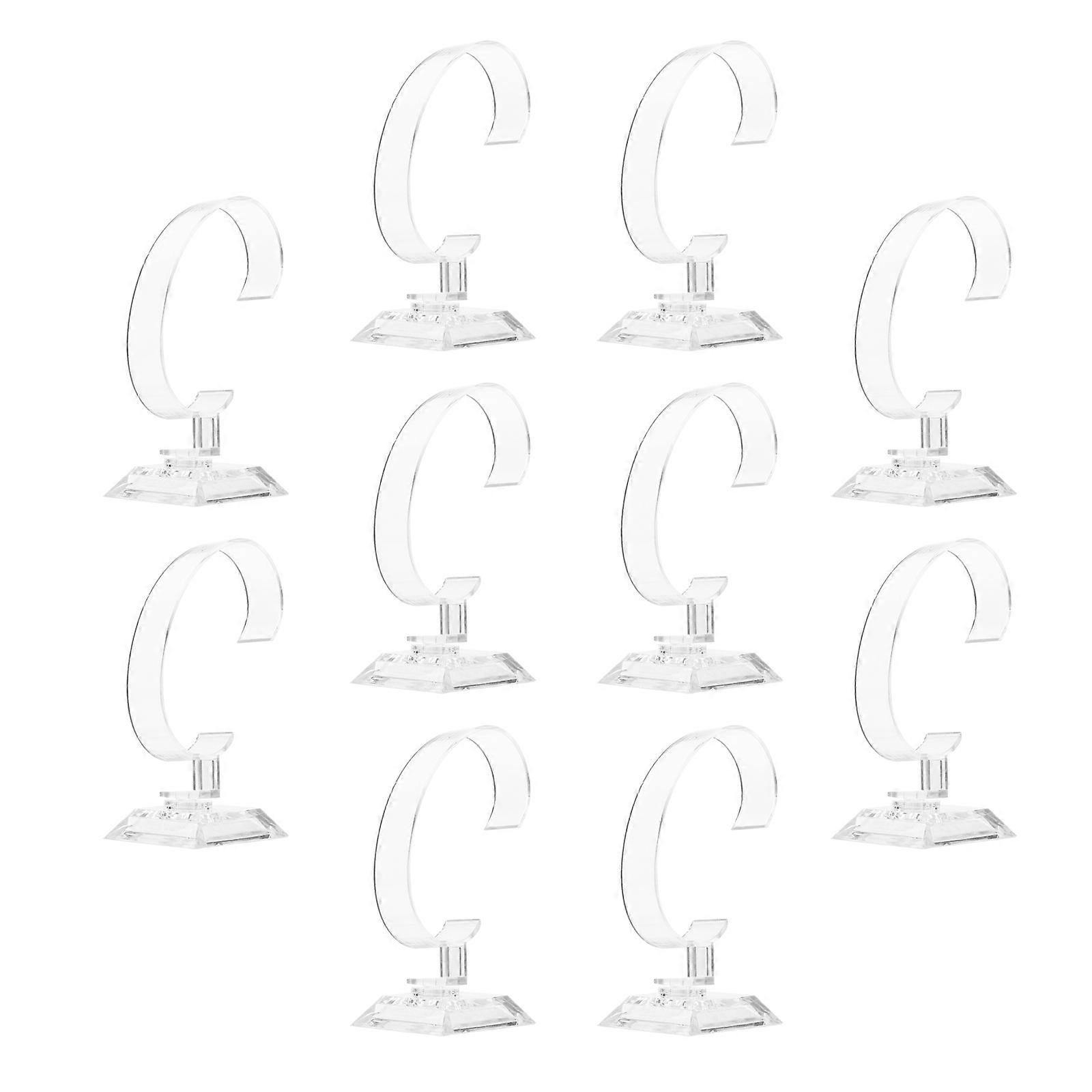 Stable Watch Rack for Display Use 10Pcs Transparent Plastic Watch Display Stand