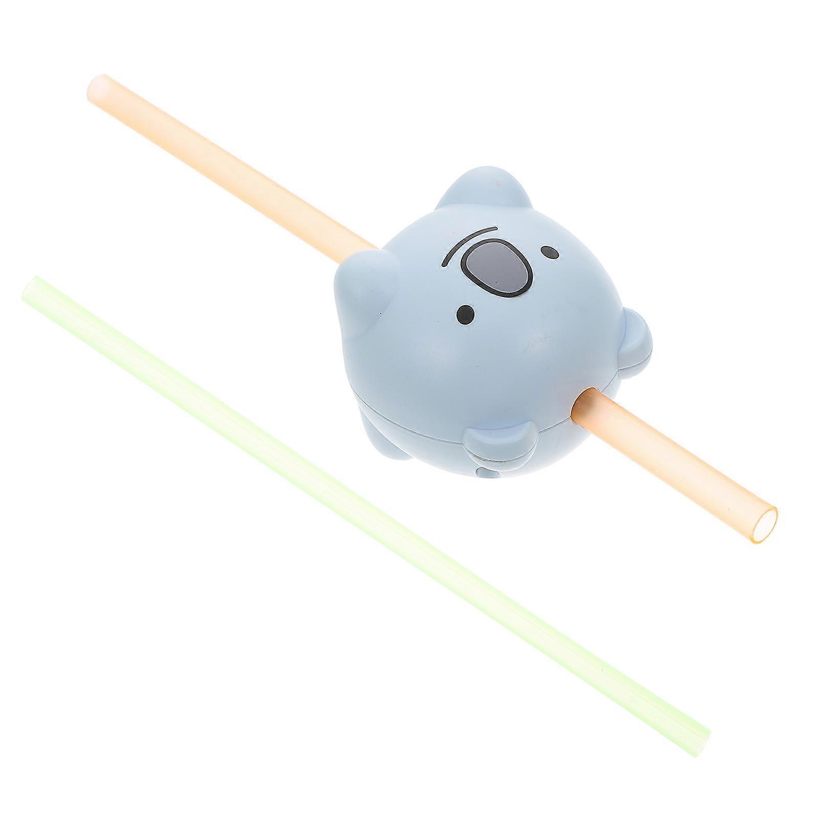 Straw Koala Cartoon for Drinking 1Set with Sound Effect