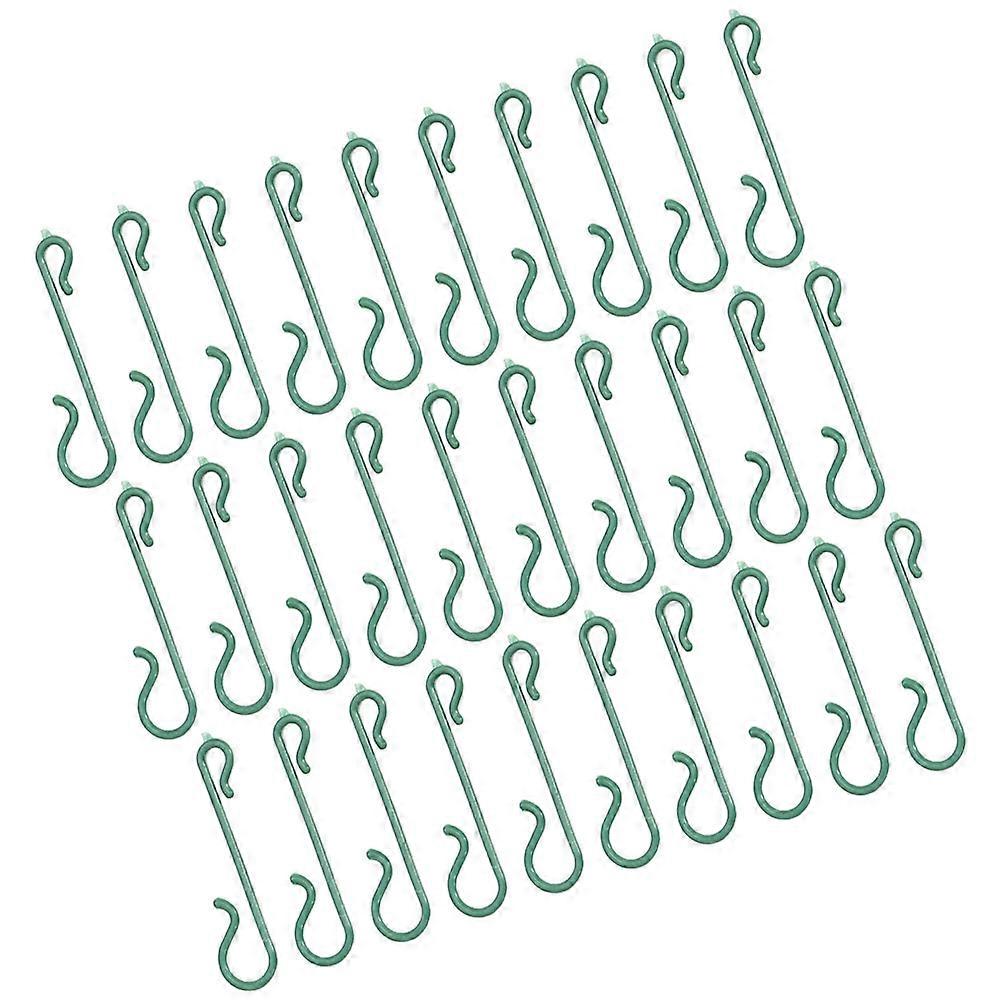 Christmas Tree Hooks Plastic S-Shaped Hooks for Ornaments 100Pcs