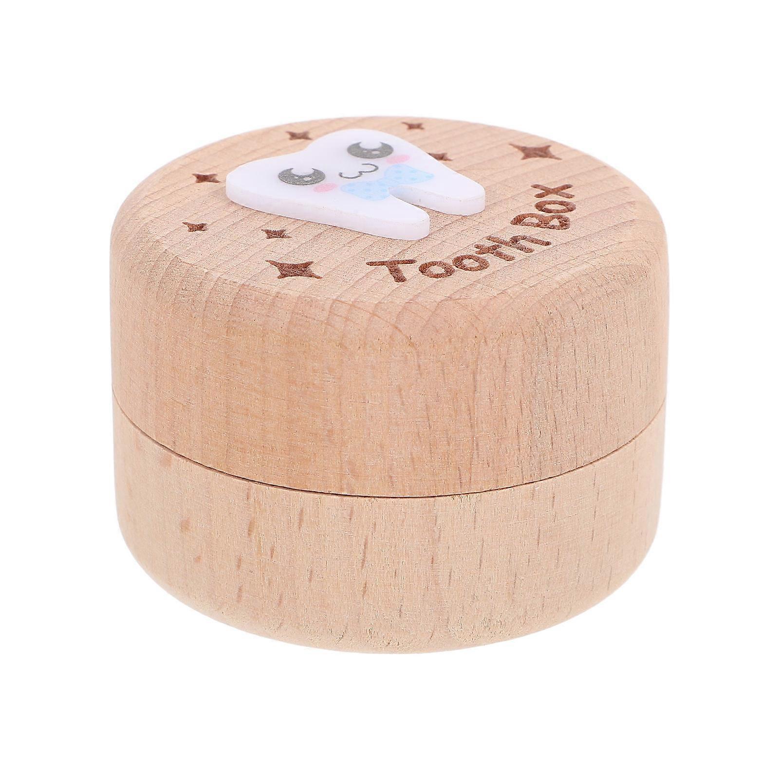 Infant First Tooth Box Wooden Tooth Box for Storage 3Pcs Collection