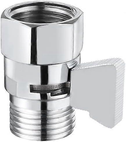 Shower Head Flow Control Valve, Solid Brass Water Flow Regulator with Adjustable Lever, Chrome
