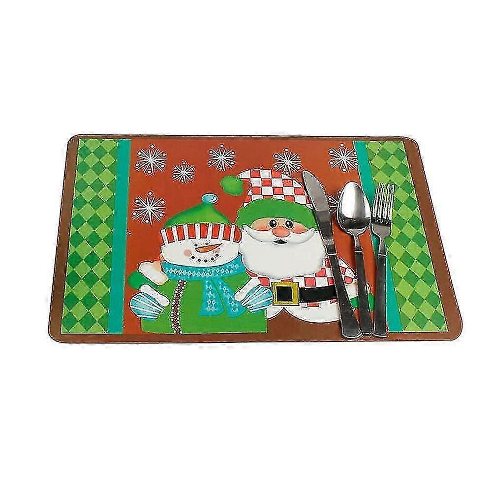 12-Pack Waterproof Christmas Table Coasters Kitchen Dining Room Decor Set