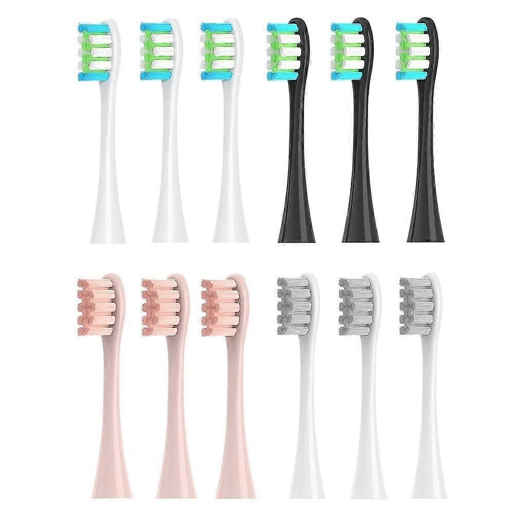 12 Pack ColorCoded Electric Toothbrush Replacement Heads for Oclean X PRO