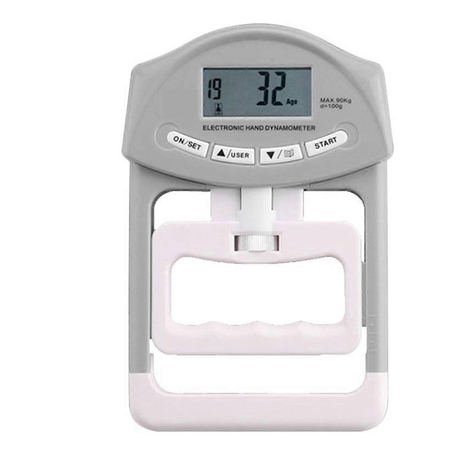 Digital Hand Dynamometer 90kg/200lbs, Auto-Capturing Strength Meter, Accurate Force Measurement