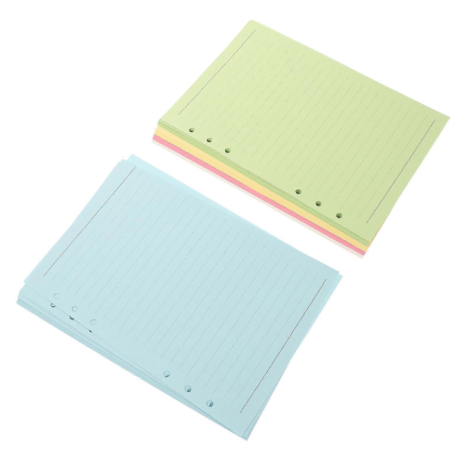 A5 Loose Leaf Paper Refill for Notebook 100 Sheets Assorted Colors