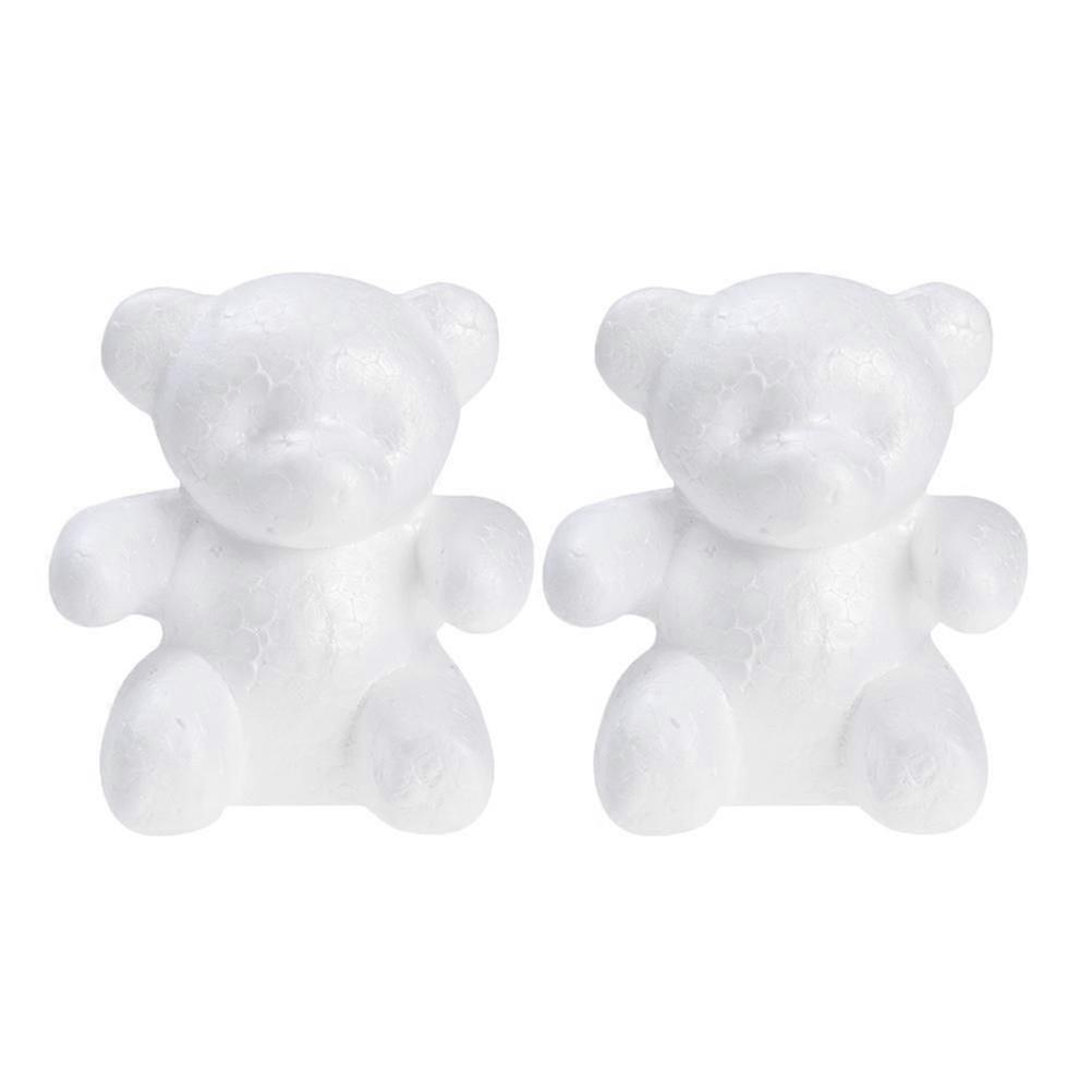 Craft Bear Model White Foam Bear compatible with Decoration 6Pcs Set