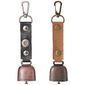 Wander-Alarmglocke, 2er-Pack, robustes Outdoor-Campingzubehör mit lautem Alarm für Tierliebhaber, Farbe Schwarz