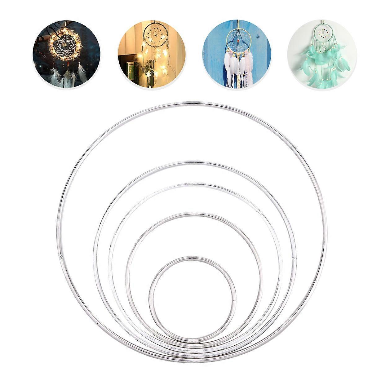 Capturing Dream Net Material Metal Dreamcatcher Ring for Decorating 5Pcs