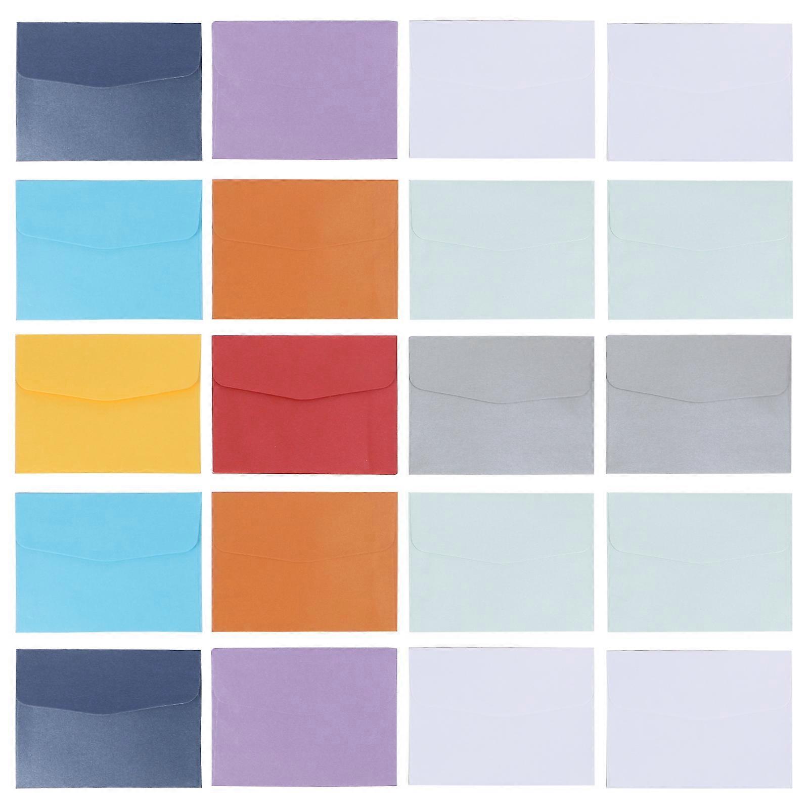 Assorted Color Mini Envelopes Paper Envelope for Packing Use 100Pcs Blank