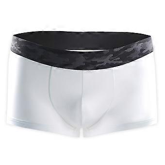 Herren Boxershorts Ultradünne atmungsaktive nahtlose Boxershorts aus Eisseide (Weiß) - Größe XL
