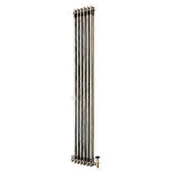 Traditional 2 Column Radiator & Valves – 1800mm x 290mm - Raw Metal
