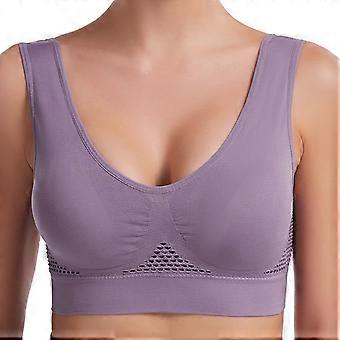Simple Steel-Ring Free Bra for Sports Breathable Camisole Bralette for All Season-nbh
