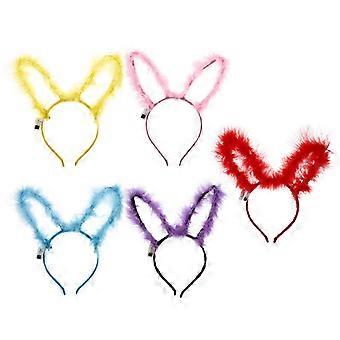 5 stks lichtgevende schattige konijn oor haar hoepels cosplay partij haaraccessoires gemengde kleur