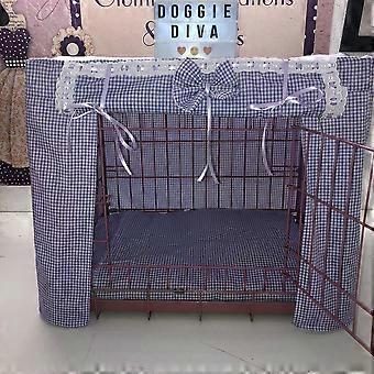 MADE TO MEASURE DOG CRATE / CAGE COVER / GINGHAM / 15 COLOURS