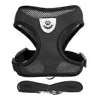 Cat Harness Vest Walking Lead Leash for Puppy Dogs Collar Polyester Adjustable M