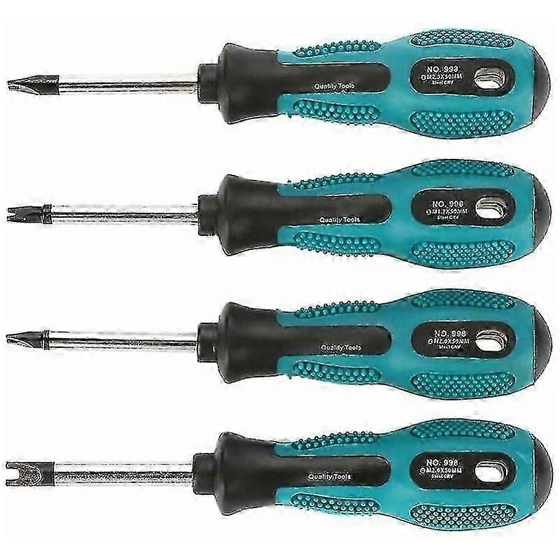 Screwdriver Set, U Fork Type Screwdriver 4pcs/set U-fork Screwdriver Magnetic Screwdriver Slotted Screwdriver Multi-function Hand Tool Kit