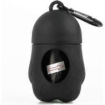 Portable Cartoon Penguin Dog Poop Bag Dispenser, Leak-Proof, Unscented Compostable Refill Rolls, Adjustable Carabiner Clip for Leash, 15 Bags