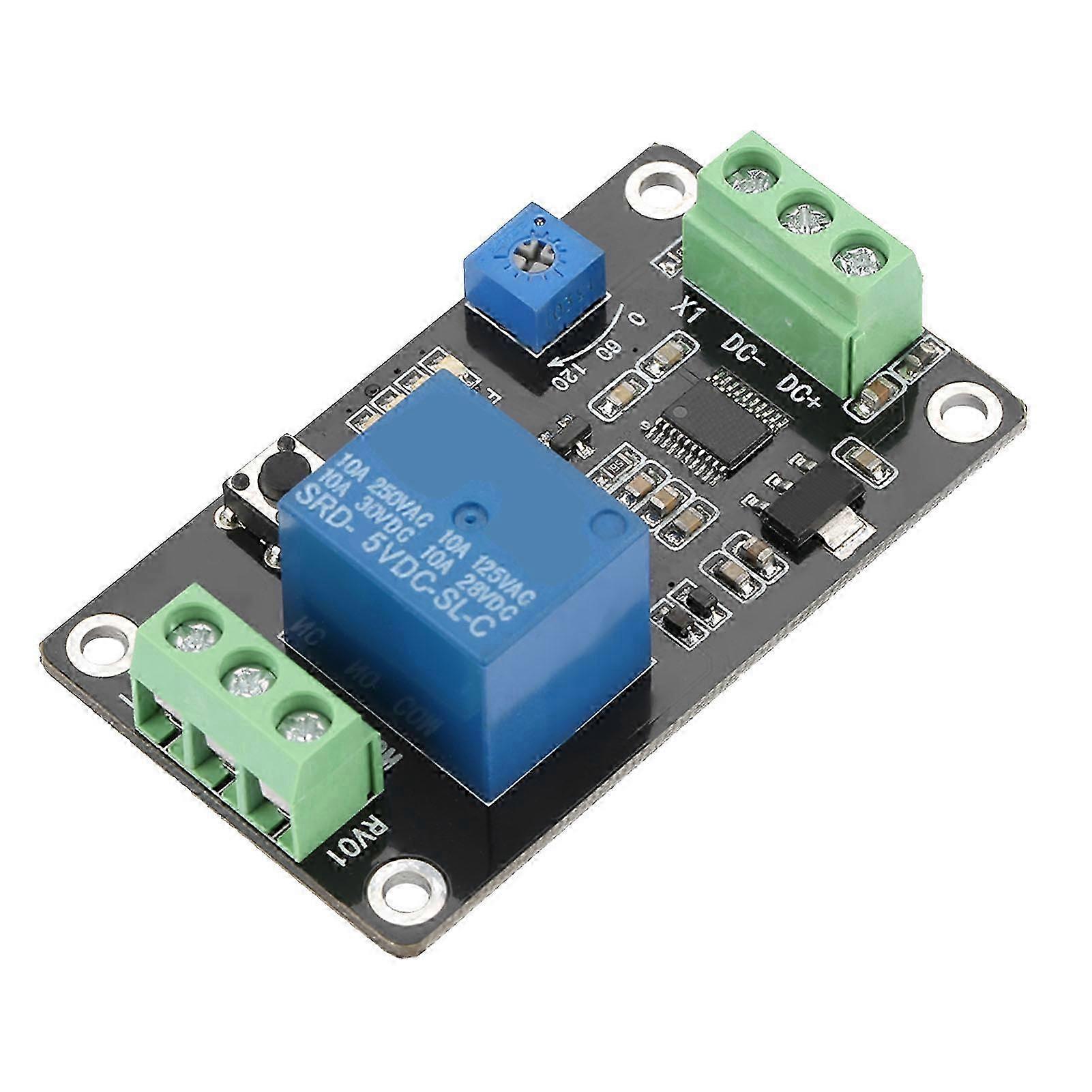 Self-locking time relay, on/off delay, Super 555 timer, 5V DC