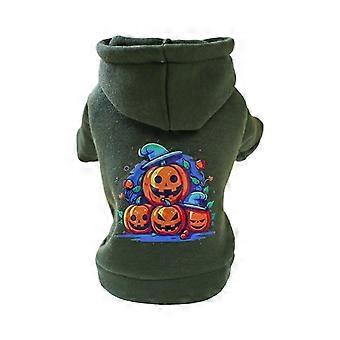 Hond Halloween kleding mode pompoen print sweatshirt klein huisdier hoodie trui