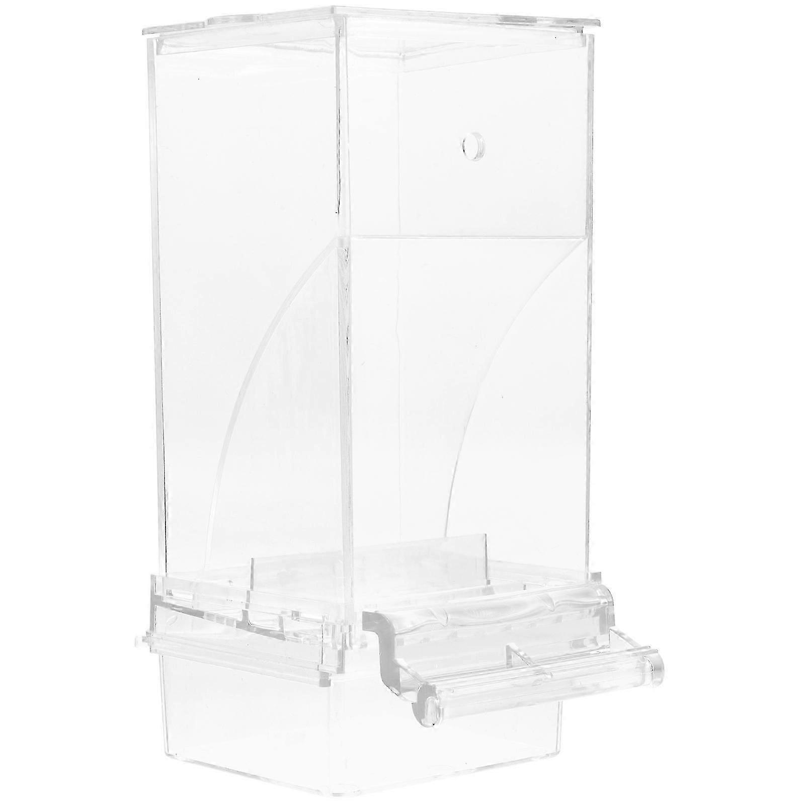 Plastic Automatic Bird Feeder for Parrot Feeding 2Pcs Cage Set