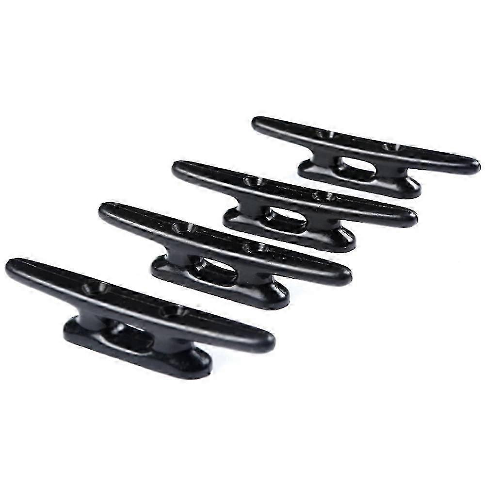 4Pack 4 Polegadas Cunho de Barco Preto Dock Cleats Nylon Forte