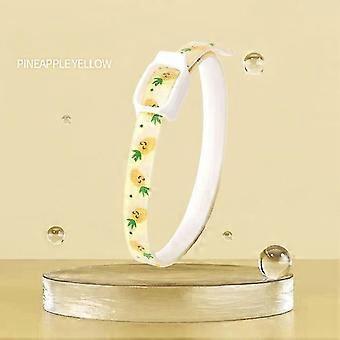 Veeki Dog Collars Cat Collars Insect Collars Nylon Collars  Adjustable Safety Breathable Nylon Pet Collars Colorpineapple Medium 52cm