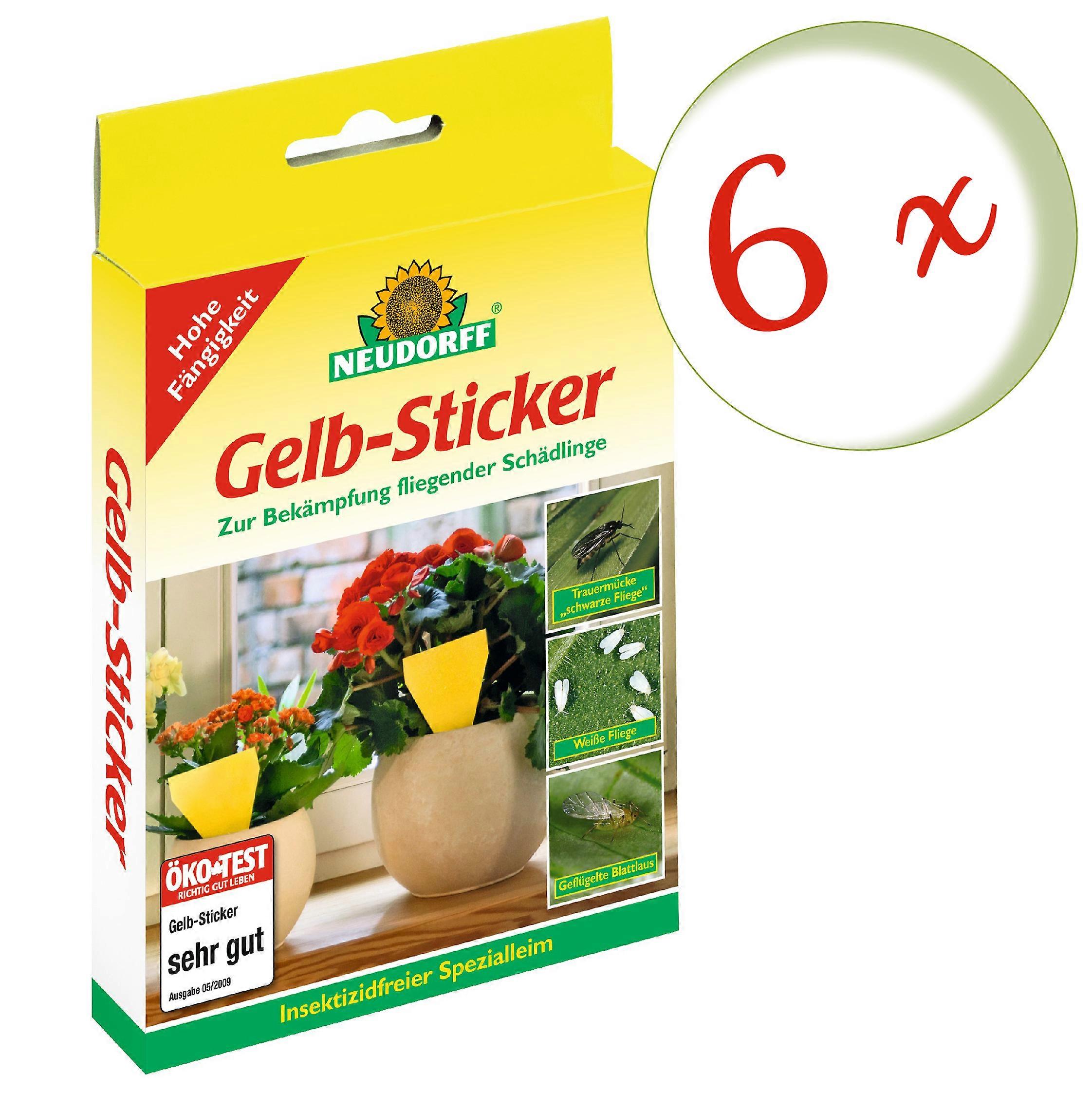 6 x NEUDORFF yellow stickers, 10 pieces