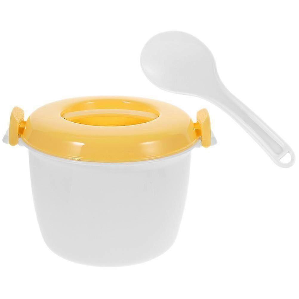Compact Microwave Rice Maker 1 Set For Office Use Rectangular Simple Design Microwaveable