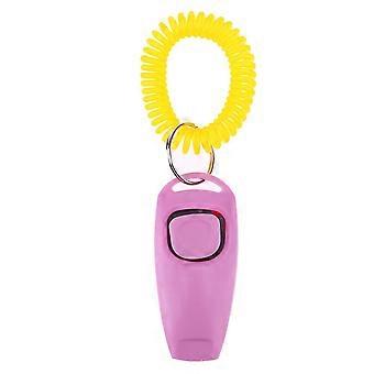 Pet Clicker Dog Training Whistle Pet Dog Cat Training Sound Pet Dog Trainer Assistive Guide With Key Ring Dog Pet Supplies