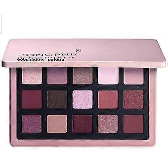 Paleta de 15 sombras pigmentadas - Tons matte e cintilantes para looks de maquiagem do dia a dia.