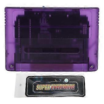 Cartouche de jeu professionnelle 3000 en 1, carte mémoire 8 Go, haute vitesse, multifonctionnelle, pour console SNES SFC, violet et transparent-cr