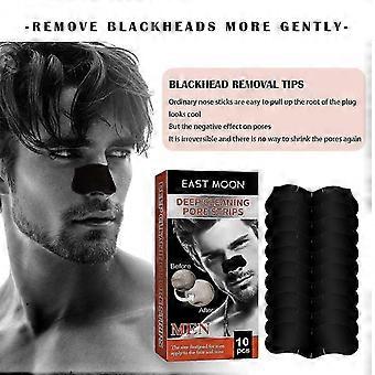 Adesivo para cravos East Moon Men, para nariz, acne, cravos, limpeza dos poros, hidratação da pele, remoção de cravos do nariz - adesivo para cravos East Moon Men, para nariz