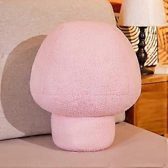 Pink Mushroom Plush Pillow 11.8 Inch Kawaii Stuffed Mushroom Cute Home Decor Soft Cozy Cushion
