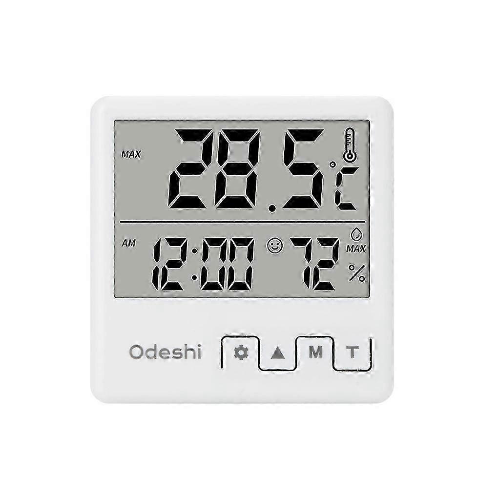 Versatile Icon Reminder Temperature & Humidity Gauges with Clock Time Display