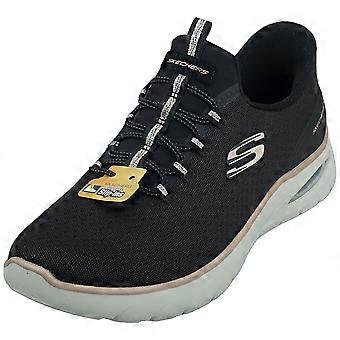Skechers Slip-Ins Skech-Air Vegan Damen-Sneaker in Schwarz und Roségold