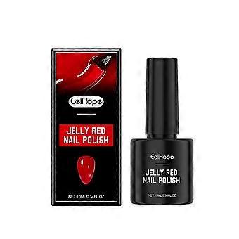 Vernis à ongles Red Jelly à séchage rapide - longue durée, à base d’eau, enrichi en vitamines, 10ml