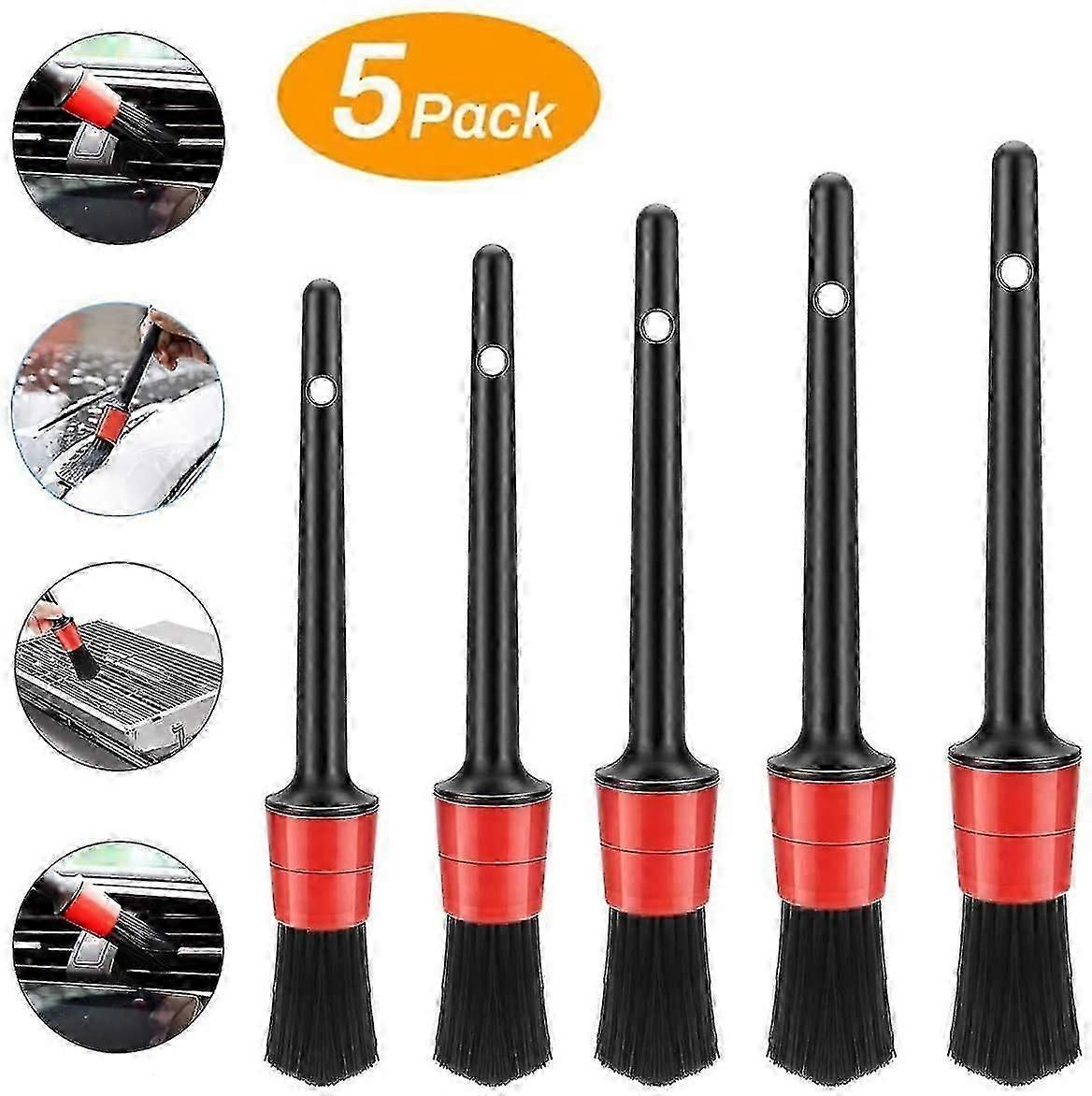 Car Beauty Brush,five-piece Multi-function Gap Brush,dust Removal Brush