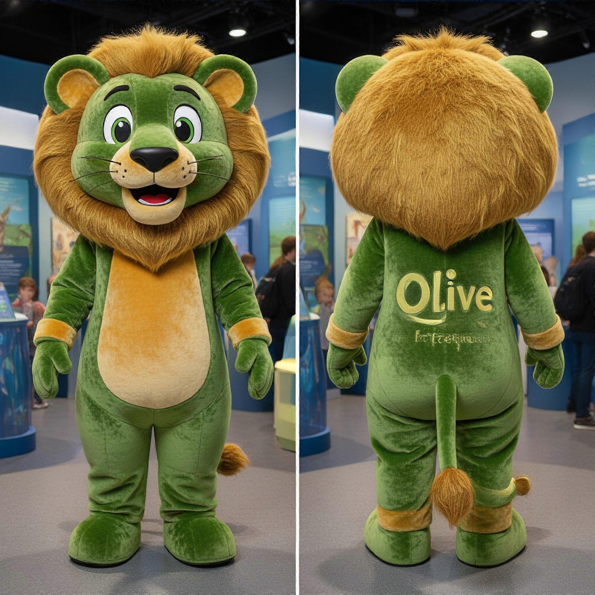 MASTICOT Golden Plush Broad Shouldered Lion Mascot