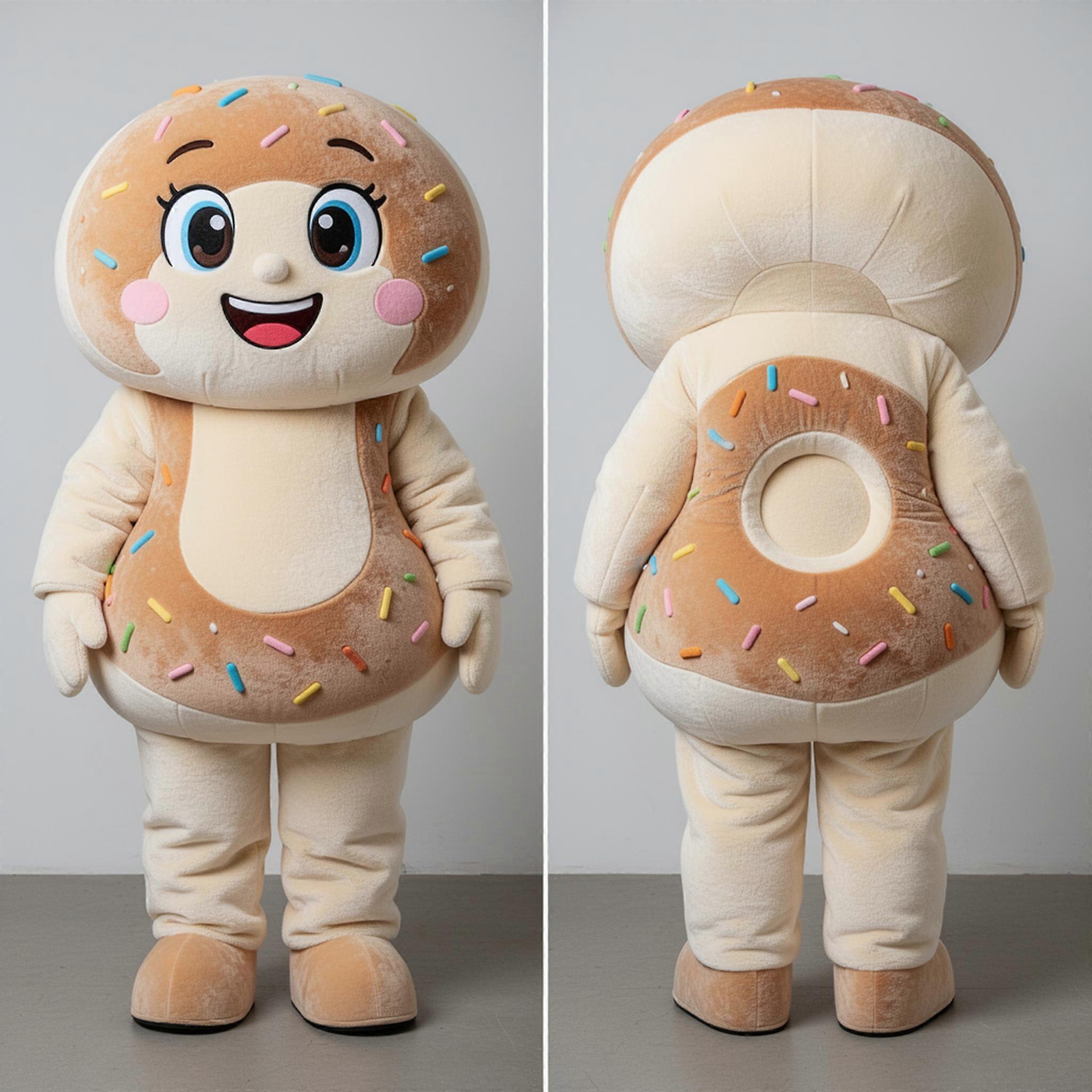 MASTICOT Cream Colored Round Bagel Mascot