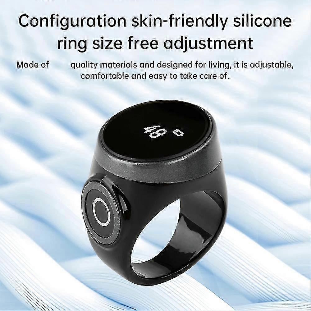 S9 Ring Type Touch Button Counter Digital OLED Screen Display Rechargeable Mini Clicker Finger Counter